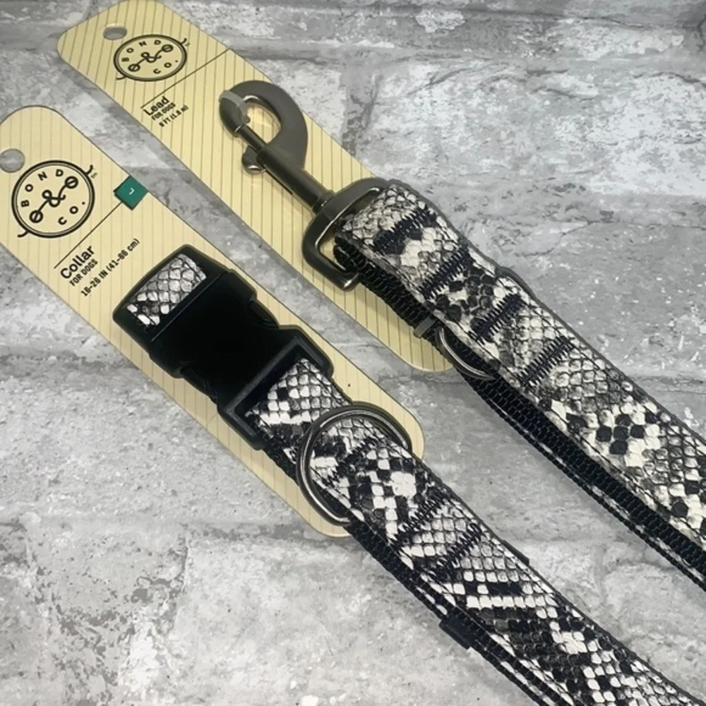 Bond &‎ Co. Snake Skin Dog Leash& Collar
